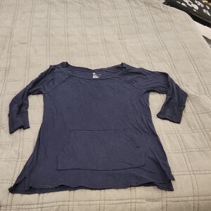 GAP Women's Deep Blue 3/4 Long Sleeve Top Size M!
